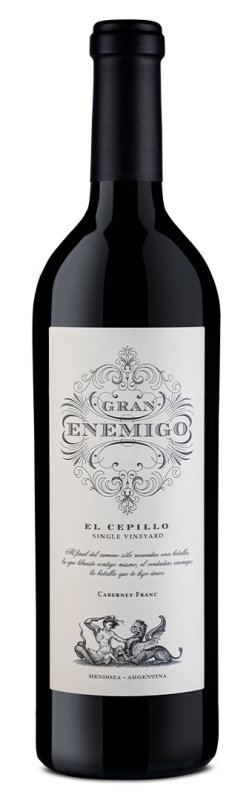 Botella de BODEGA ALEANNA Gran Enemigo El Cepillo, vino tinto de Mendoza, Argentina