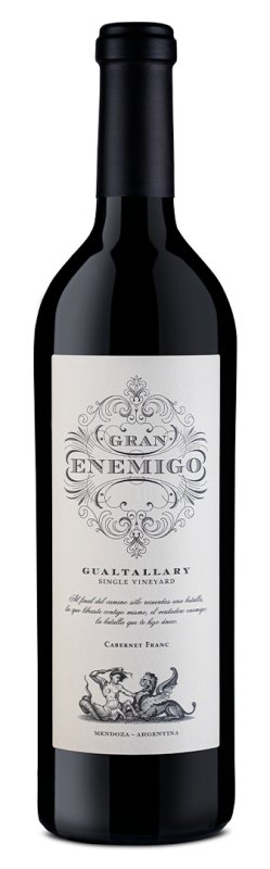 Botella de BODEGA ALEANNA Gran Enemigo Single Vineyard Gualtallary, vino tinto de Mendoza, Argentina