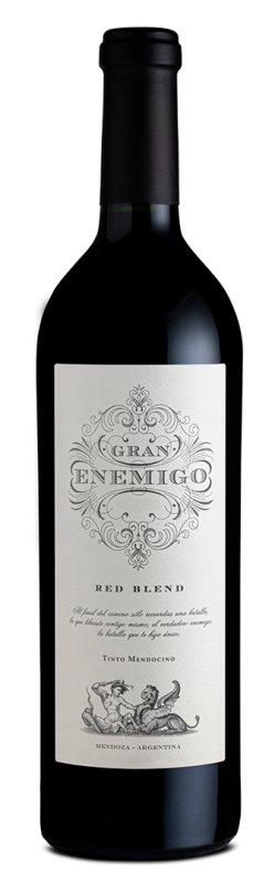 Botella de BODEGA ALEANNA Gran Enemigo Red Blend, vino tinto de Mendoza, Argentina