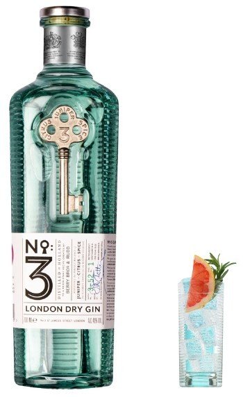 Botella de BERRY BROS & RUDD GINEBRA N°3 London Dry Gin, Países Bajos, 700 ml