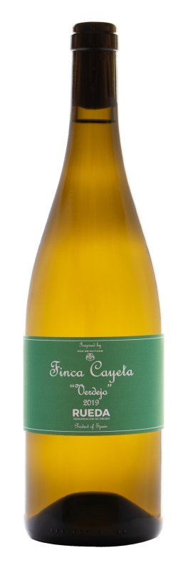 Botella de FINCA CAYETA Verdejo, vino blanco de Rueda, España