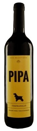 Botella de PIPA Tempranillo, vino tinto de La Mancha, España