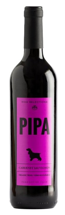 Botella de PIPA Cabernet Sauvignon, vino tinto de La Mancha, España