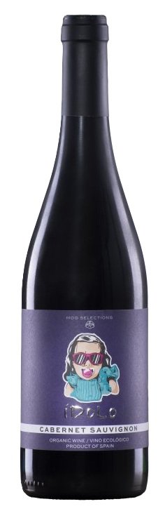 Botella de ÍDOLO Cabernet Sauvignon, vino tinto de La Mancha, España
