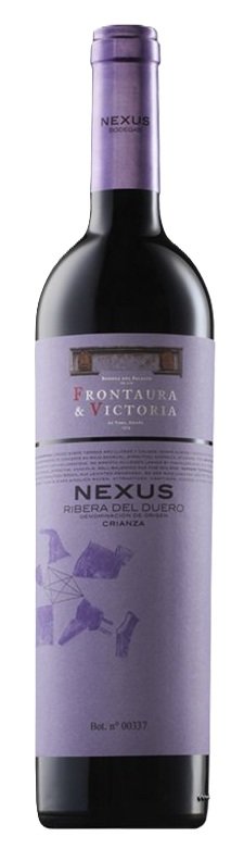 Botella de NEXUS Crianza, vino tinto de Ribera del Duero, España