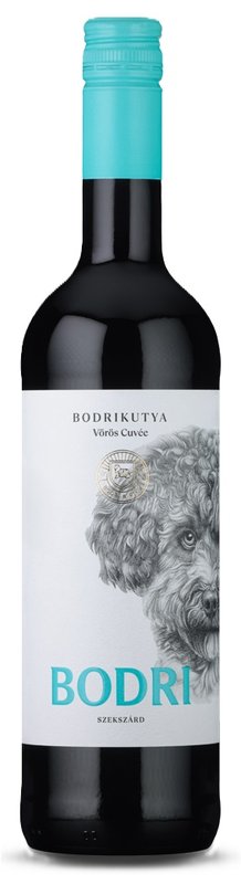 Botella de BODRI Szekszárd Red Bodrikutya Cuvée, vino tinto de Szekszárd, Hungría