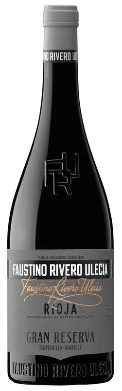 Botella de FAUSTINO RIVERO Rioja Gran Reserva, vino tinto de Rioja, España