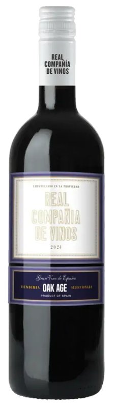 Botella de REAL COMPAÑÍA DE VINOS Oak Age Tempranillo, Vino de la Tierra de Castilla, España